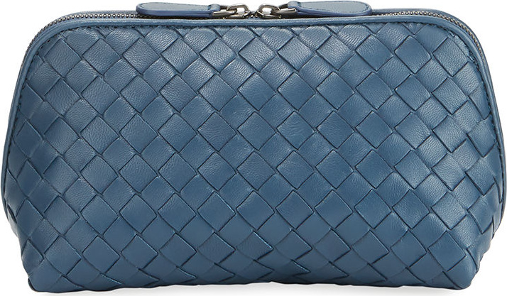 Bottega Veneta Woven Leather Medium Cosmetics Case