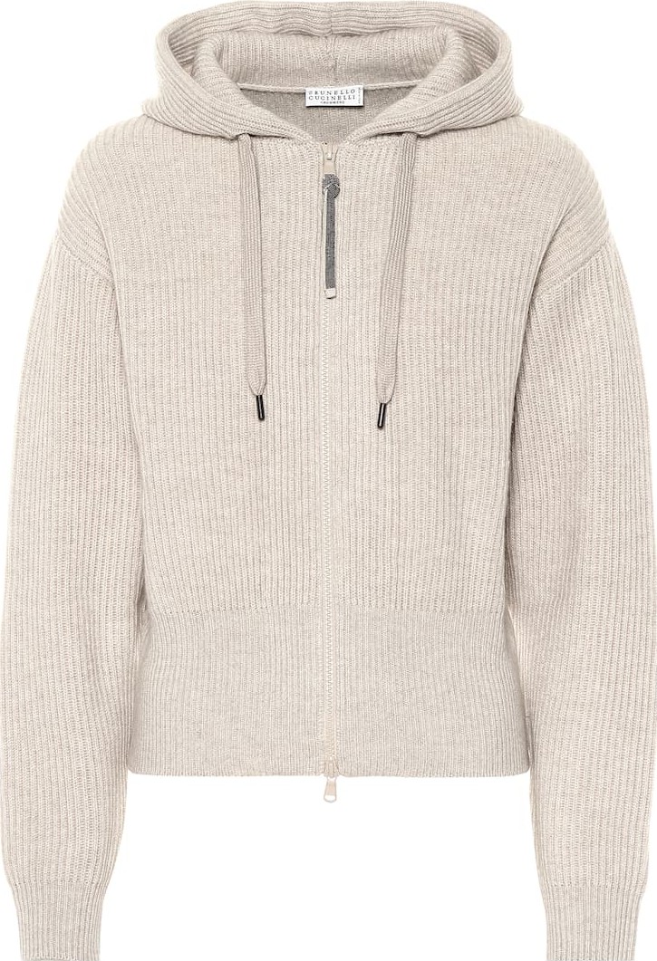 Brunello Cucinelli Ribbed cashmere hoodie