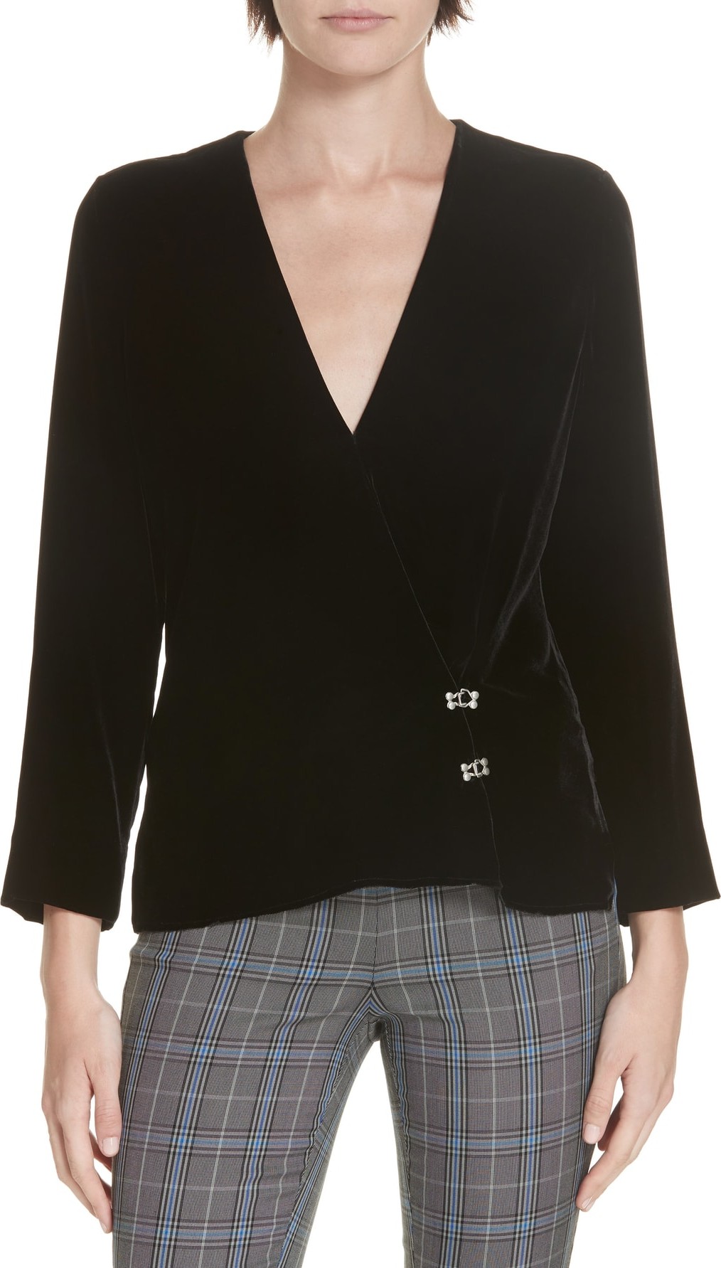 Rag & Bone Velvet Wrap Top