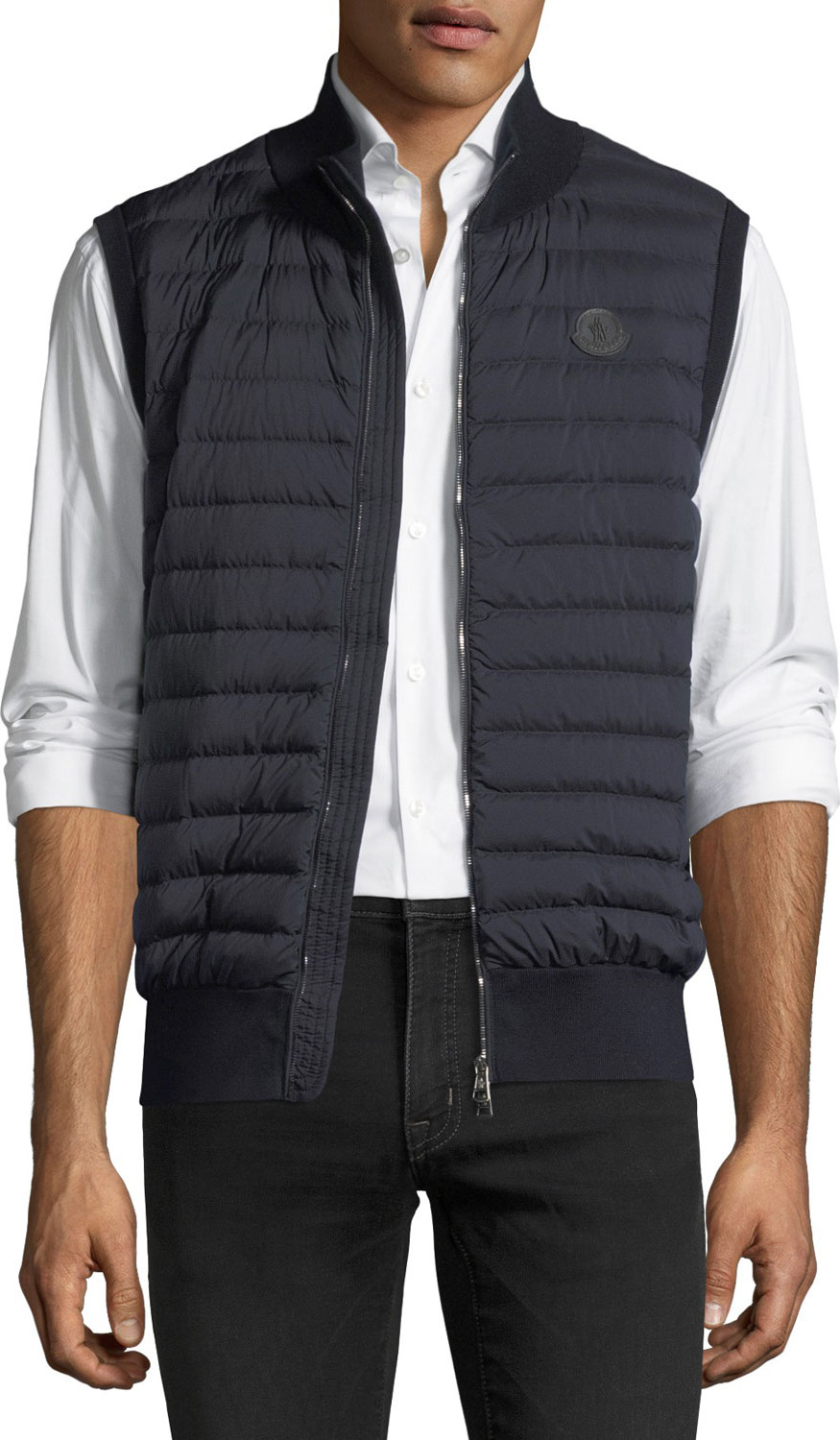 Moncler Maglia Quilted Tricot Gilet