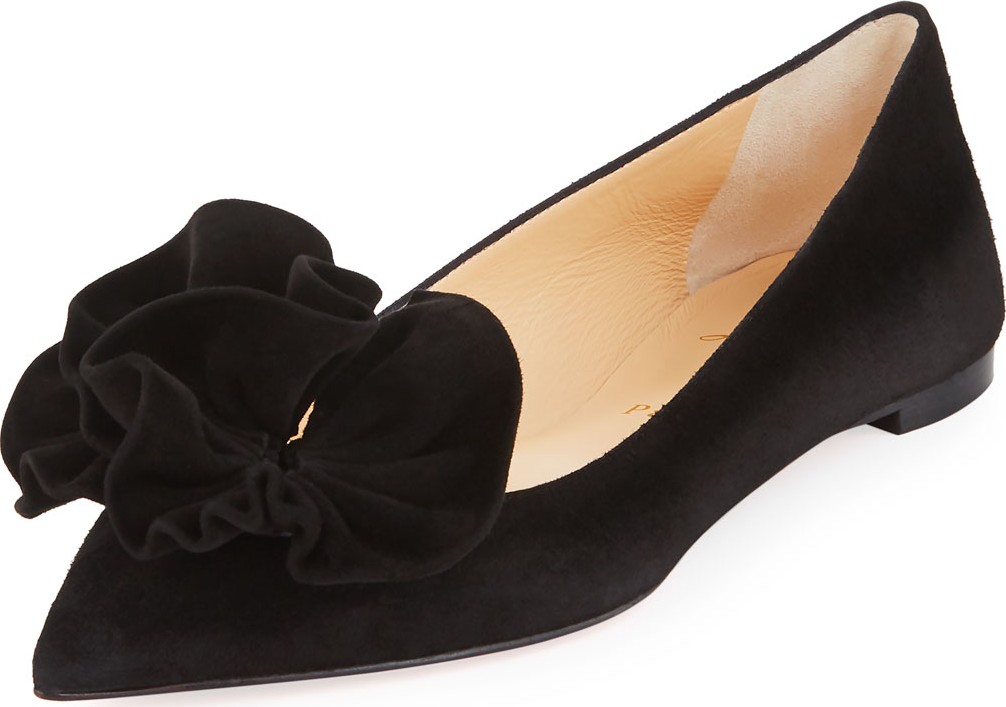 Christian Louboutin Anemosia Red Sole Ballet Flats