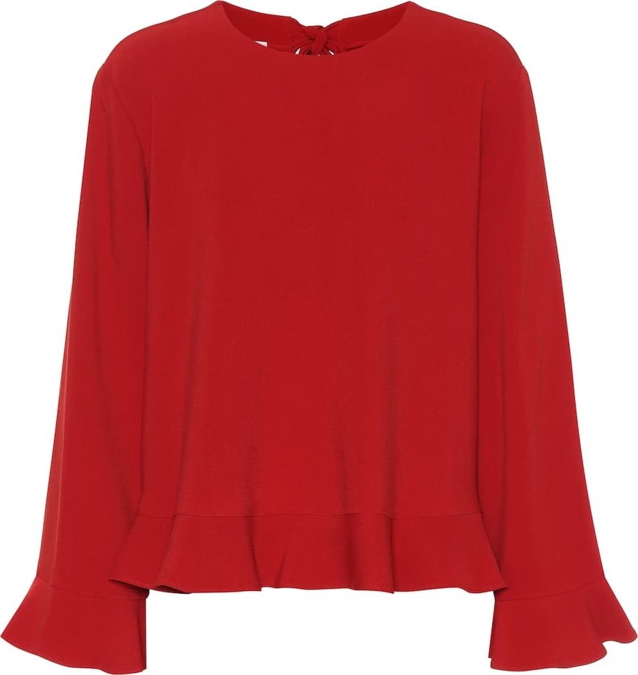 Stella McCartney Flounced crêpe top
