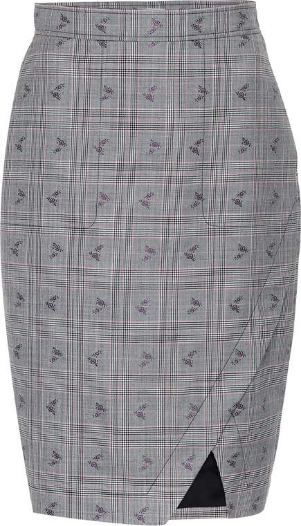Altuzarra Wilcox plaid wool-blend skirt