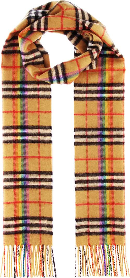 Burberry London England The Classic Rainbow cashmere scarf