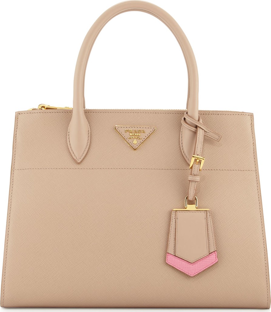 Prada Medium Saffiano Greca Paradigm Tote Bag