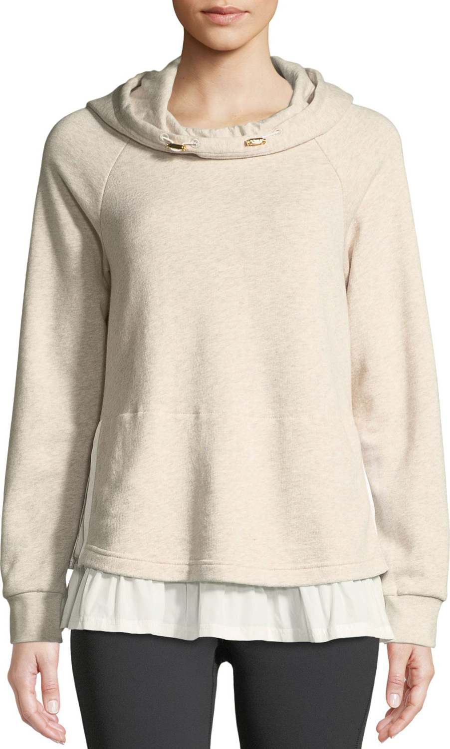 Kate Spade New York ruffle pullover layered hoodie