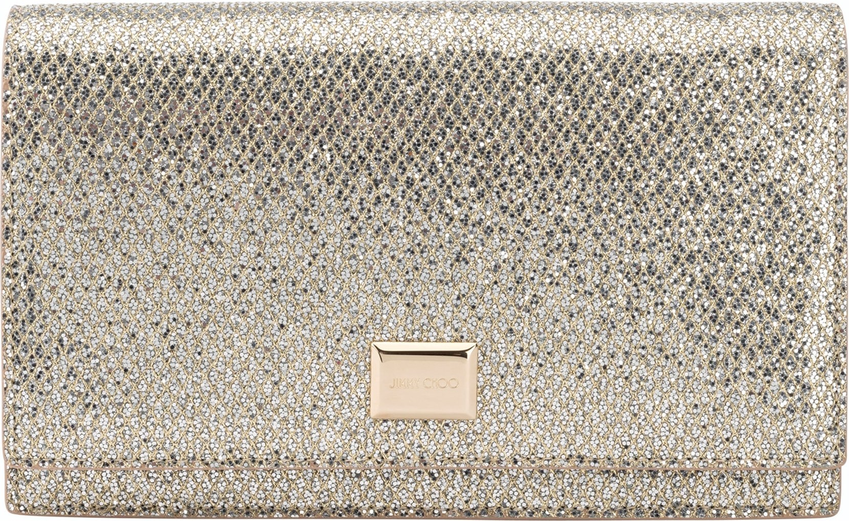 Jimmy Choo Lizzie Glitter Mesh Clutch