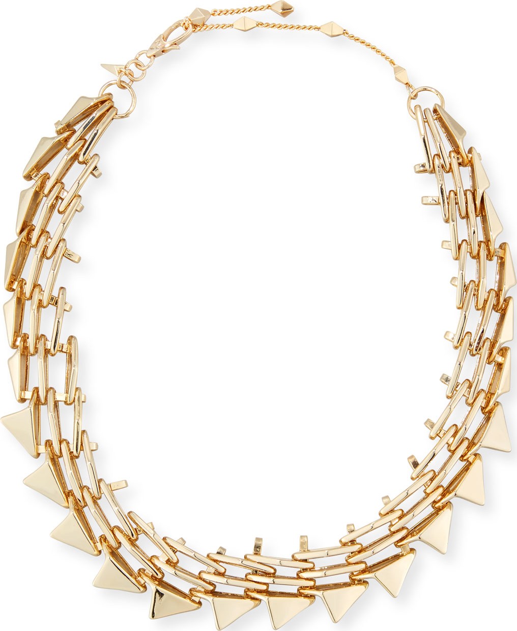 Alexis Bittar Golden Futurist Link Necklace