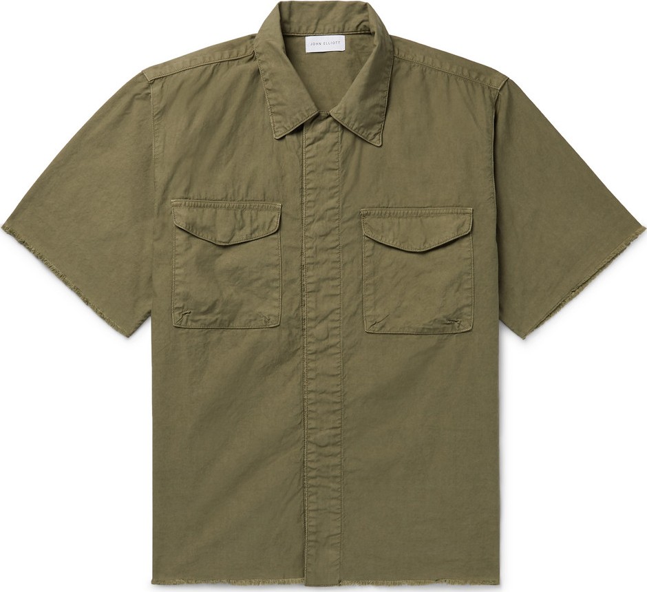 John Elliott Inca Distressed Cotton Shirt