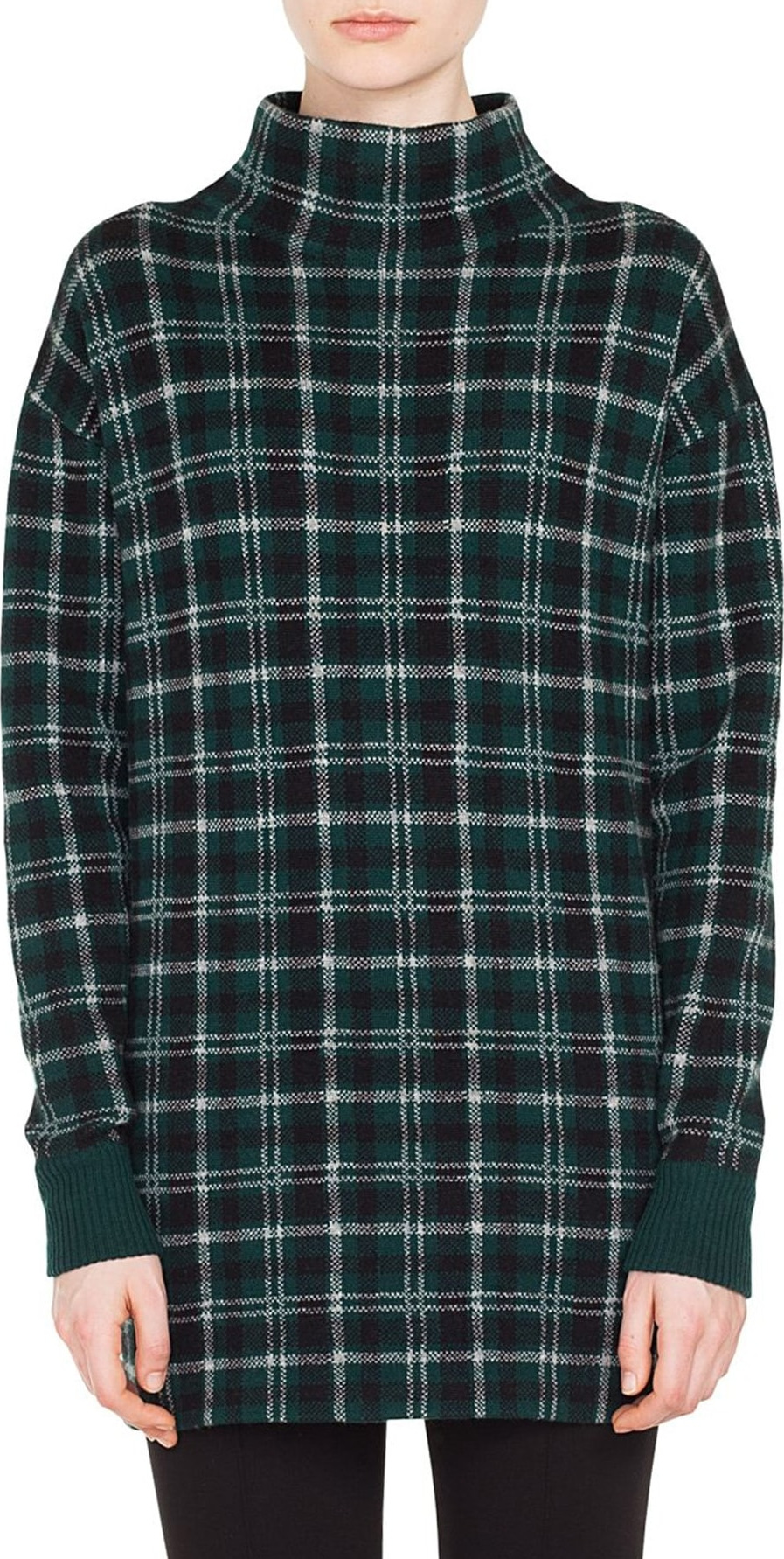 Akris Punto Check Wool & Cashmere Sweater