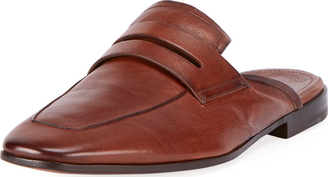 Berluti Kangaroo Leather Slip-On Loafer Mule