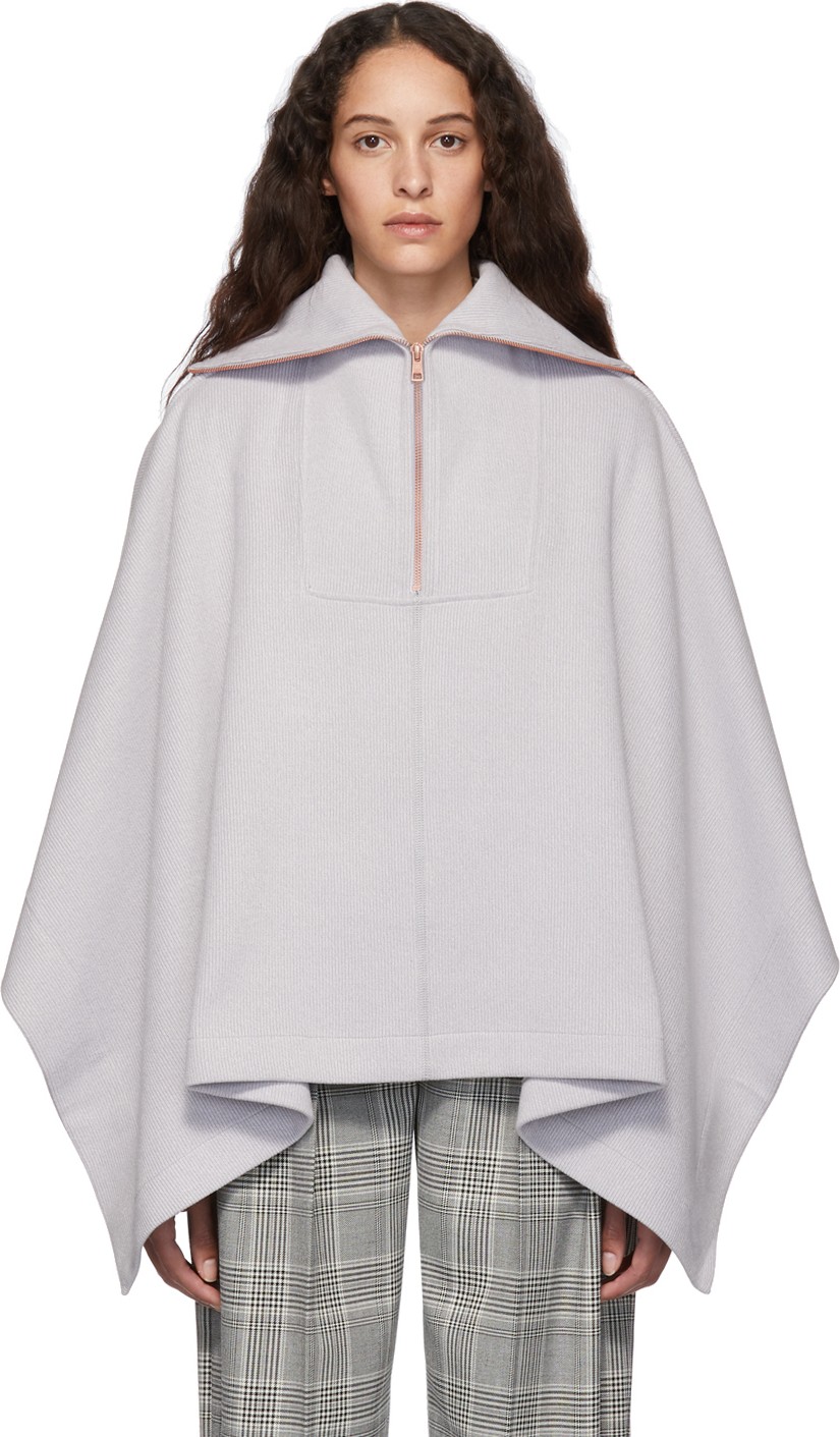 See By Chloé Grey Zip-Up Poncho