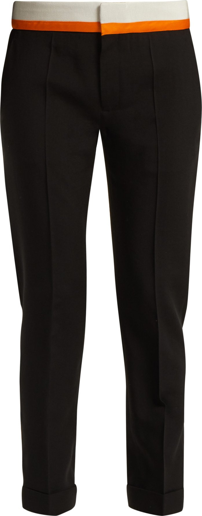 Haider Ackermann Contrast-panel wool-blend trousers