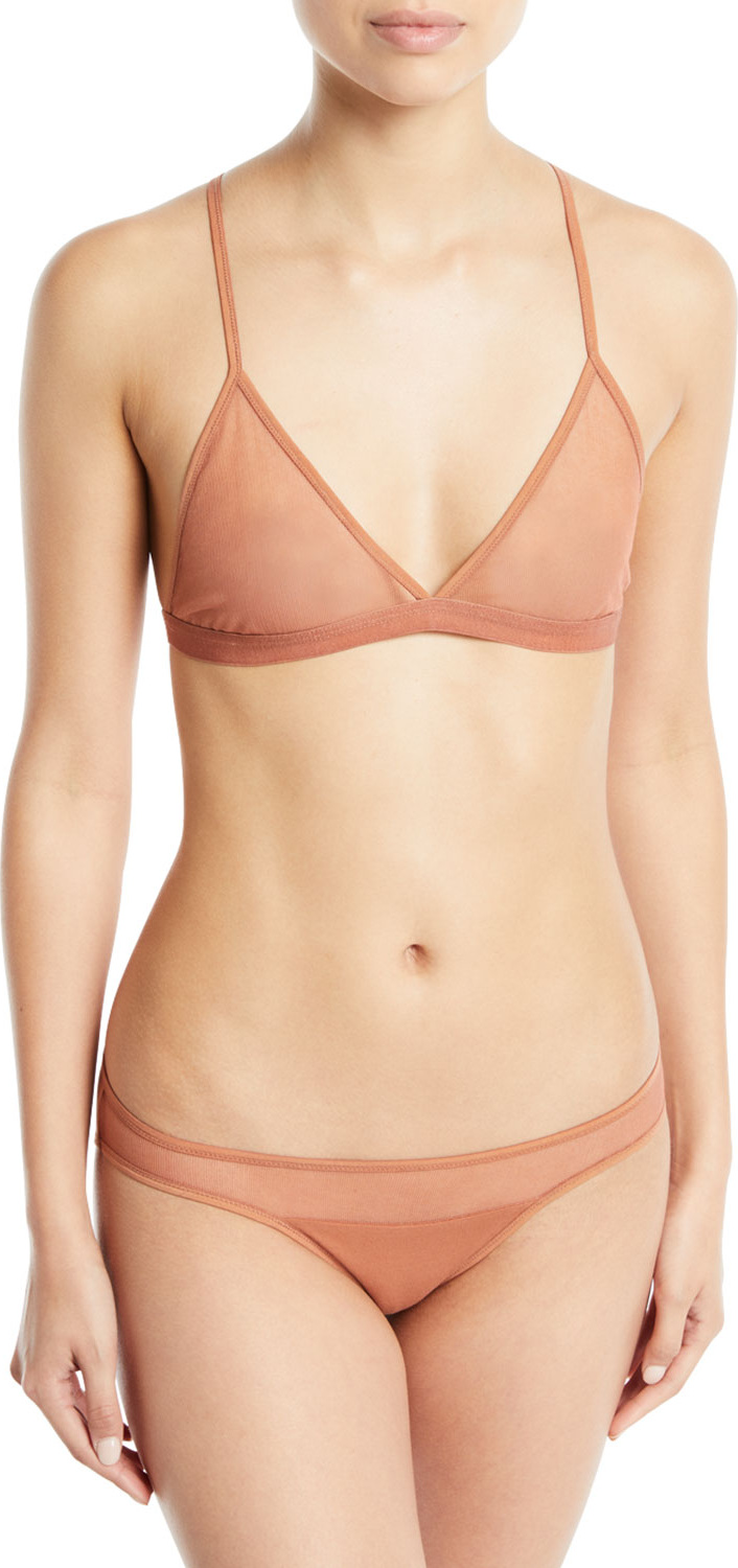 SKIN Cotton Tulle Adjustable Triangle Soft Bra