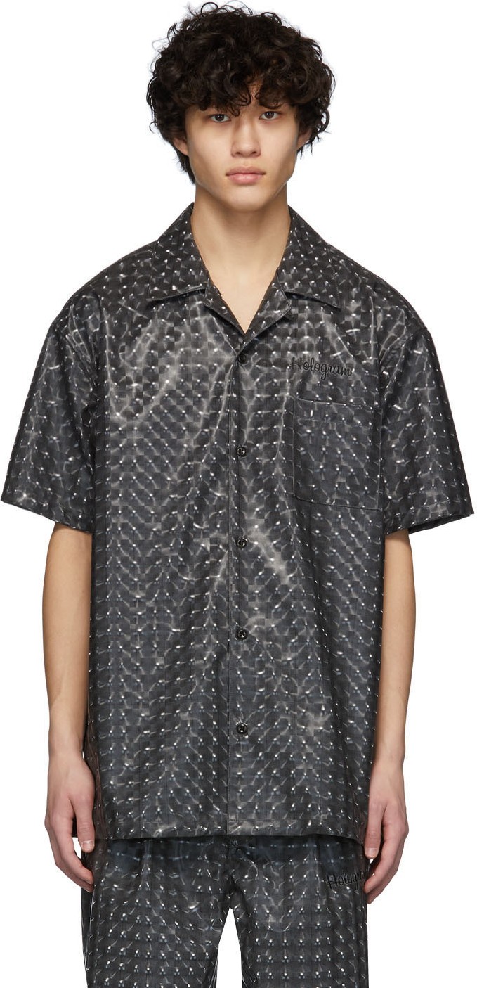 Doublet Grey Hologram Coating Shirt