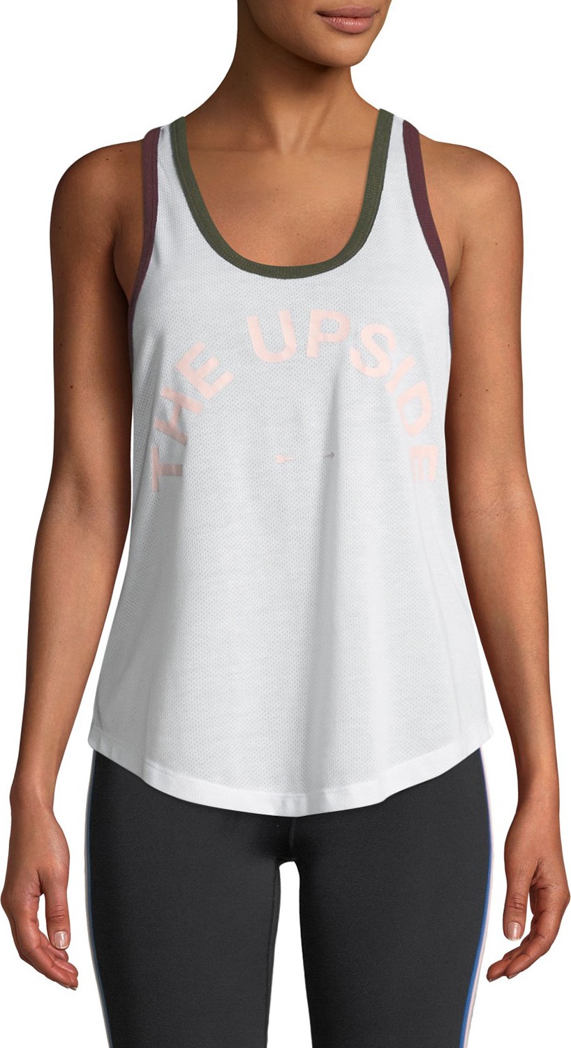 The Upside Saratoga Scoop-Neck Mesh Activewear Tank