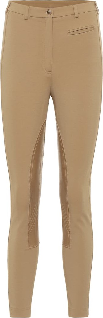 Burberry London England Leather-trimmed leggings