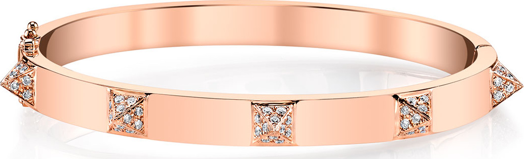 Anita Ko 18k Rose Gold Diamond Spike Bracelet