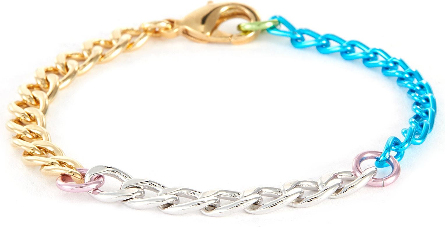 Gaviria Disco 18k gold plated brass chain bracelet