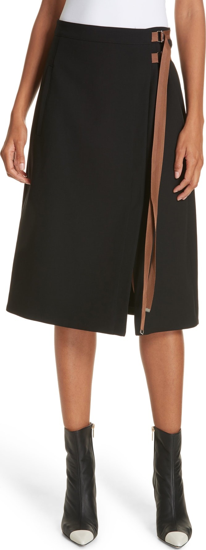 Tibi Anson Stretch A-Line Skirt