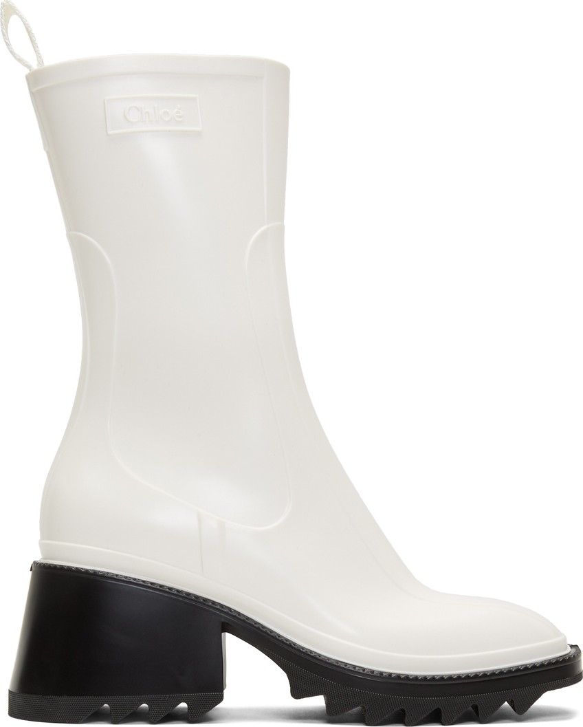 Chloe White Betty Rain Boots