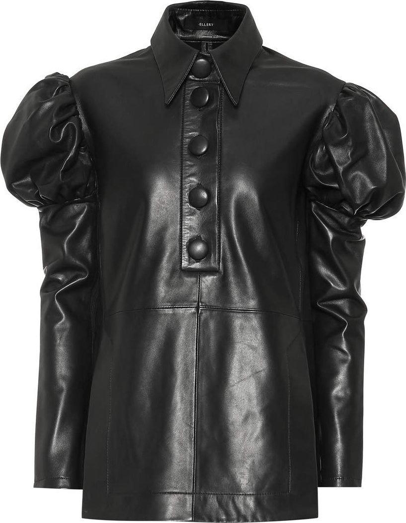 Ellery Breuer leather blouse