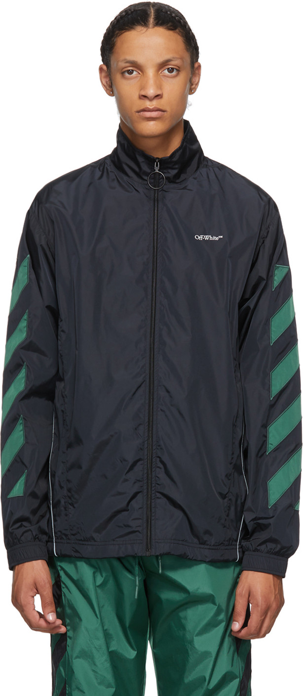 Off White - Black Nylon Diag Jacket