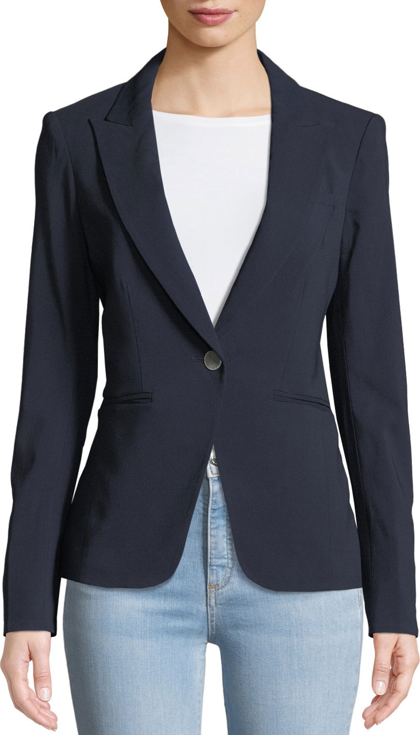 Veronica Beard Simone Dickey One-Button Jacket