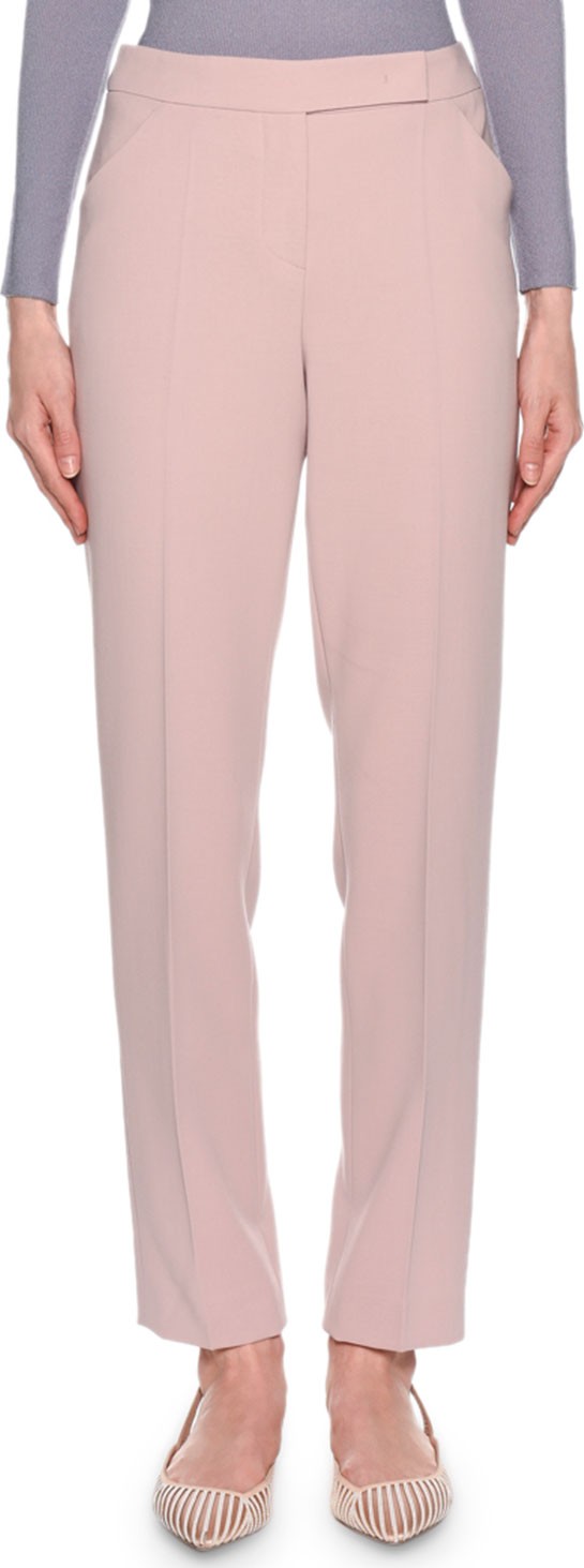 Giorgio Armani Straight Leg Wool-Crepe Pants