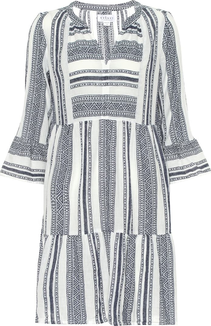 Velvet By Graham & Spencer Cambria patterned cotton dress