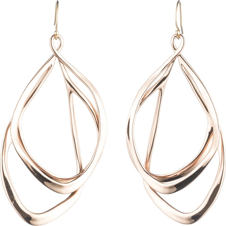 Alexis Bittar Orbit Wire Drop Earrings, Rose-Tone