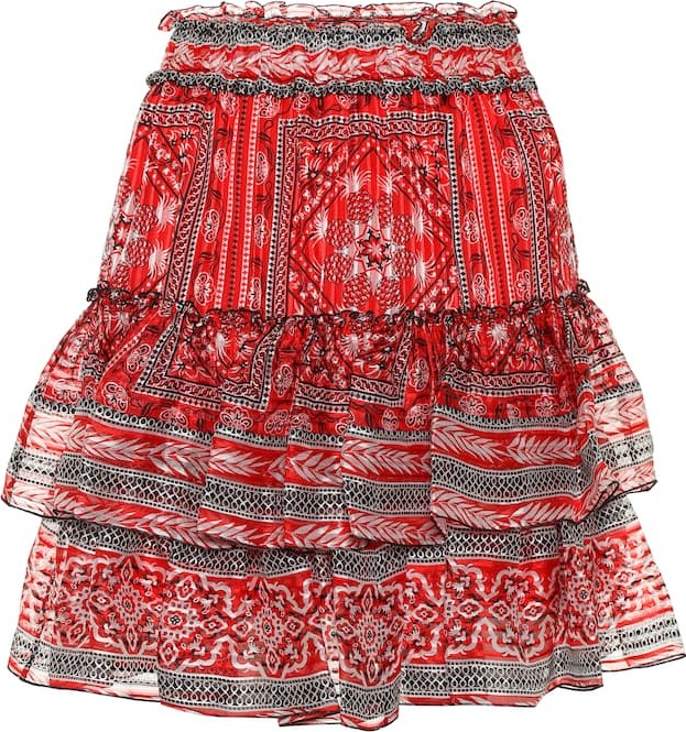 Isabel Marant Erine printed silk miniskirt