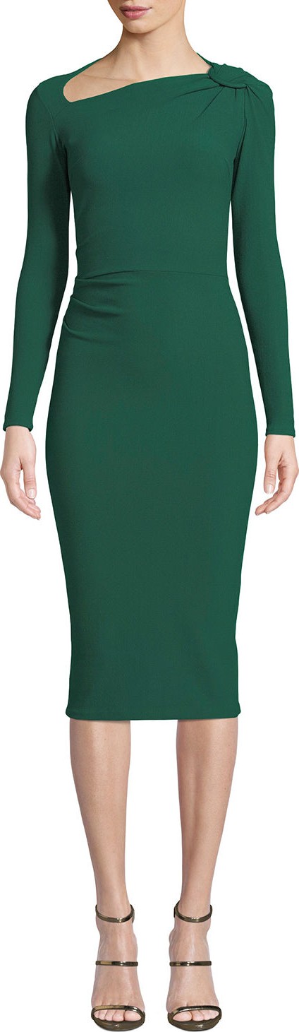 La Petite Robe di Chiara Boni Hena Asymmetric-Neck Bodycon Dress