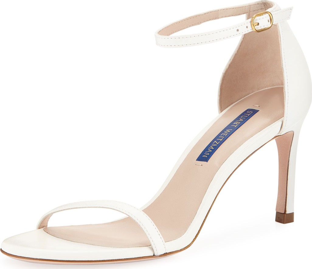 Stuart Weitzman Nudist 80 Leather Naked Sandals