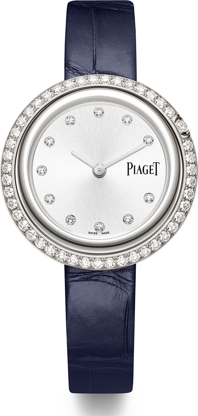 Piaget Possession 18k White Gold Diamond Watch w/ Alligator Strap