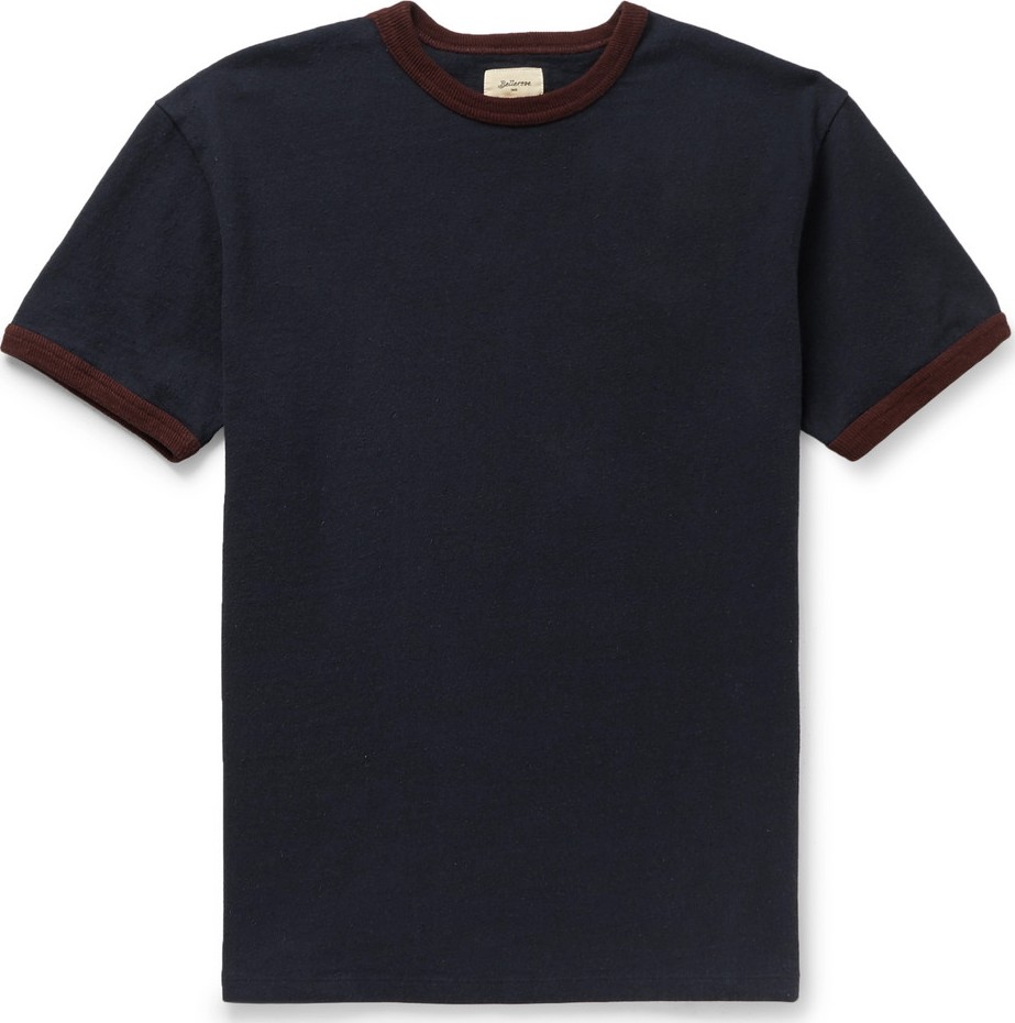 Bellerose Vlin Contrast-Trimmed Cotton-Jersey T-Shirt