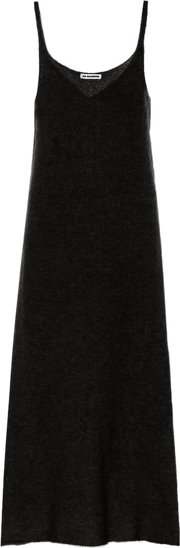 Jil Sander Mohair-blend knit slip dress
