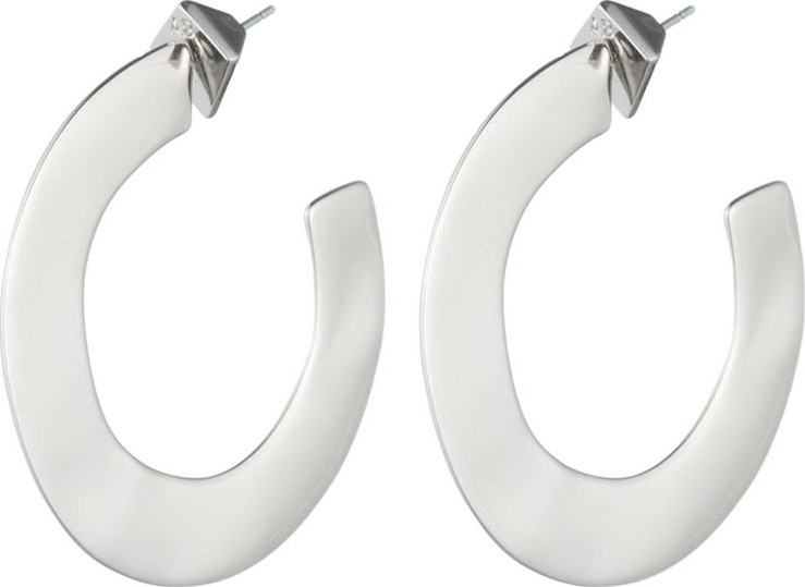 Alexis Bittar Liquid Metal Orbit Hoop Earrings, Gray