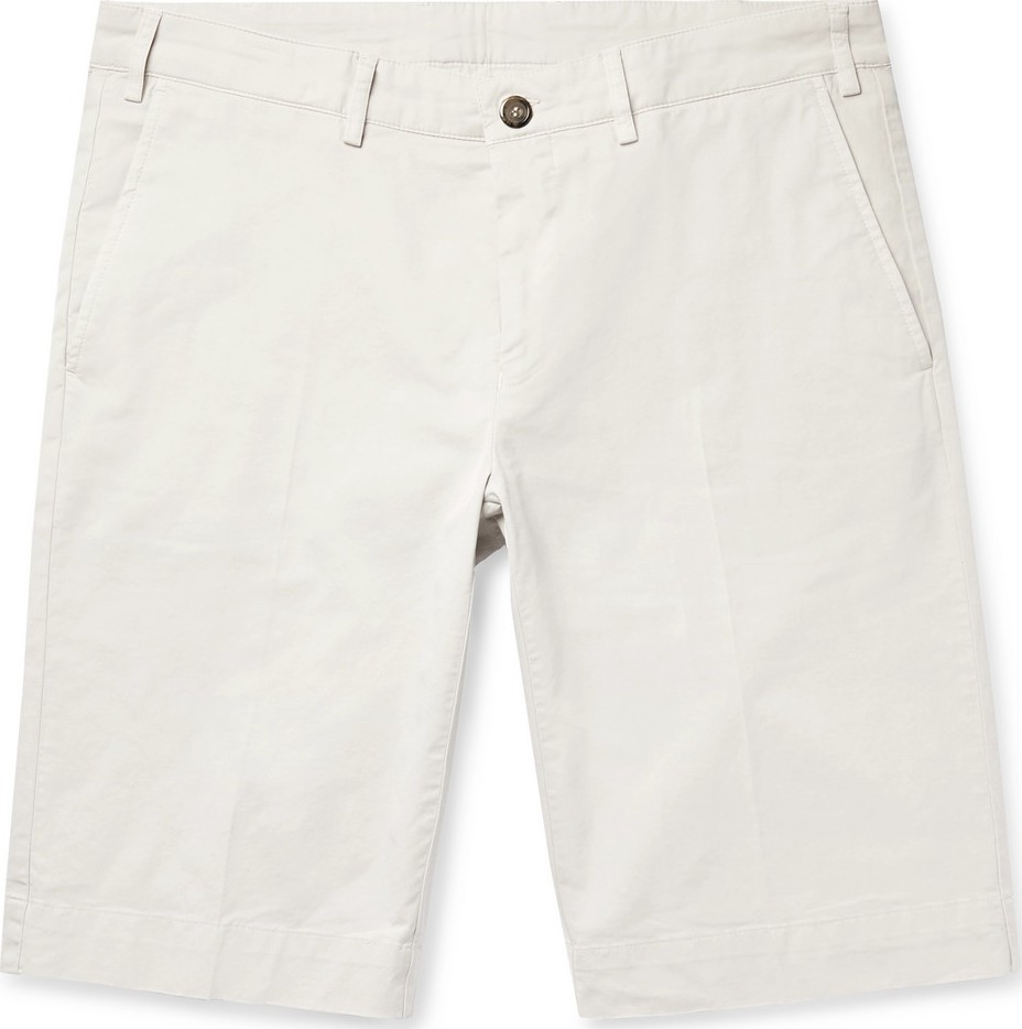 Canali Cotton-Blend Twill Shorts