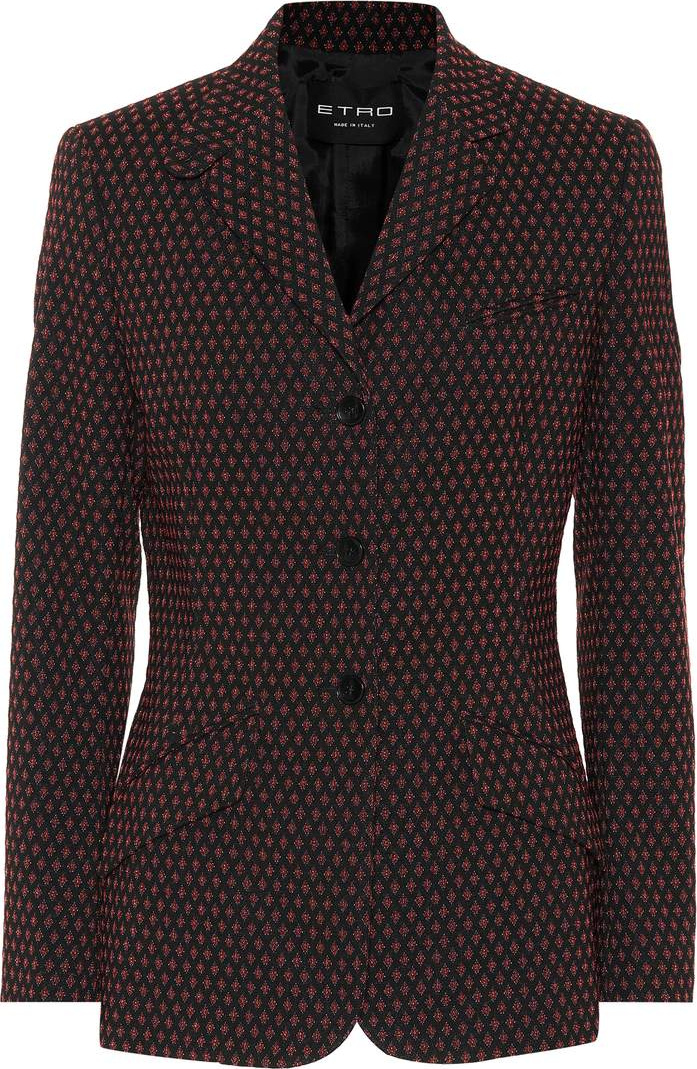 Etro Jacquard cotton-blend blazer