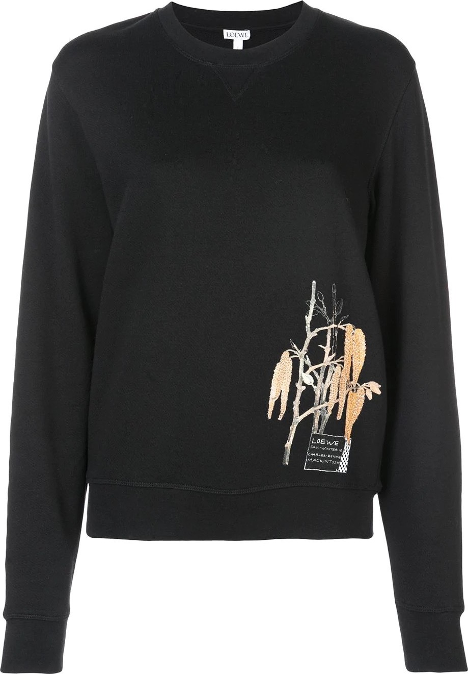LOEWE black botanical sweater