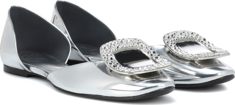 Roger Vivier Chips embellished leather ballet flats