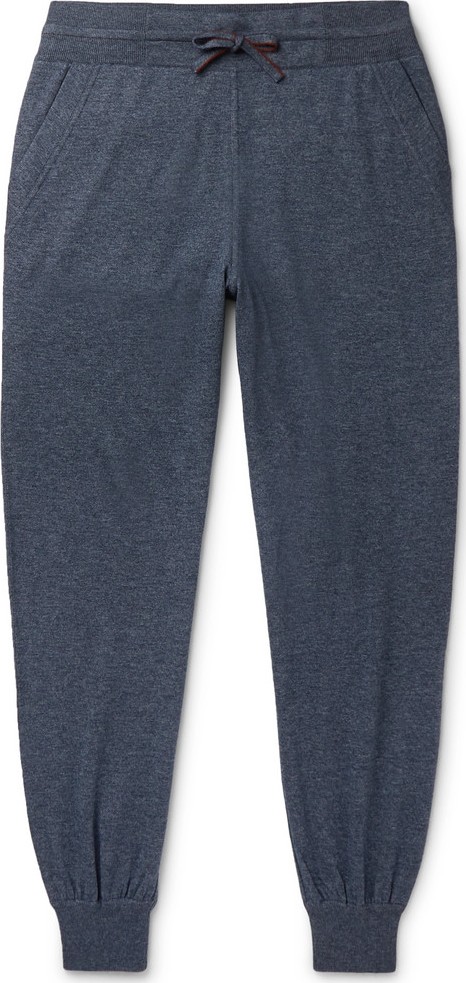Loro Piana Portland Tapered Mélange Cashmere and Silk-Blend Sweatpants