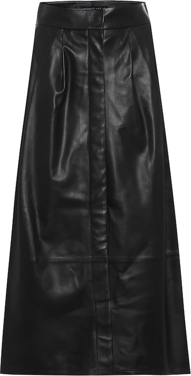 Zeynep Arcay Leather A-line midi skirt