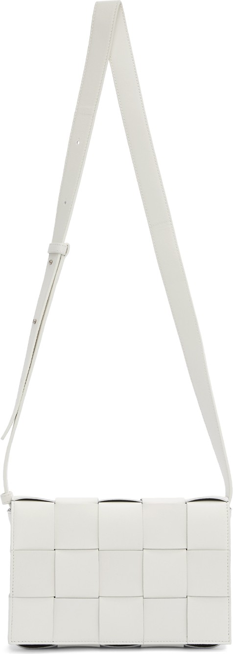 Bottega Veneta White Intrecciato Casette Bag