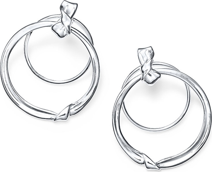 IPPOLITA Classico Silver Folded Door Knocker Earrings