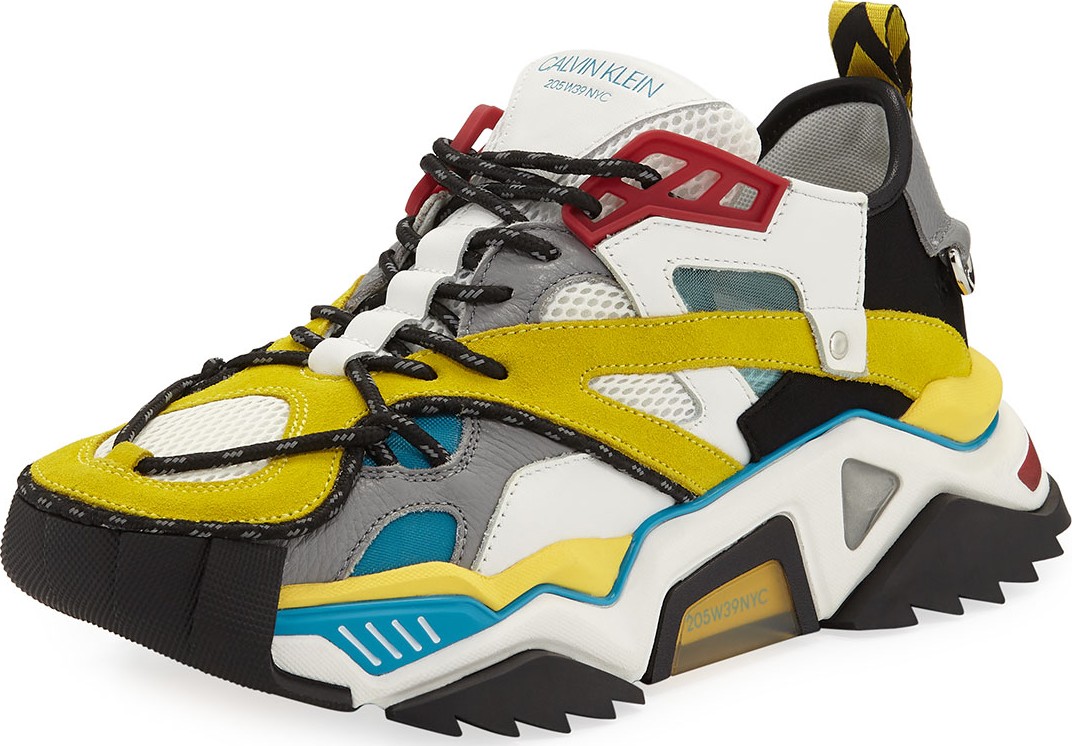 Calvin Klein 205W39NYC Men's Strike 205 Leather Trainer Sneakers