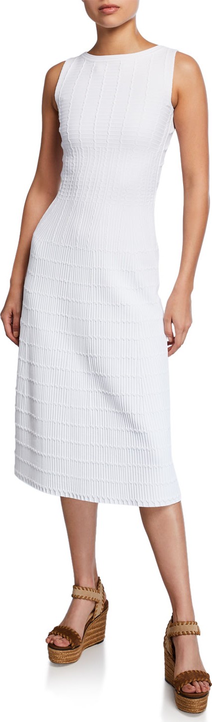 Alaïa Sleeveless Round-Neck Keyhole Back Cocktail Dress