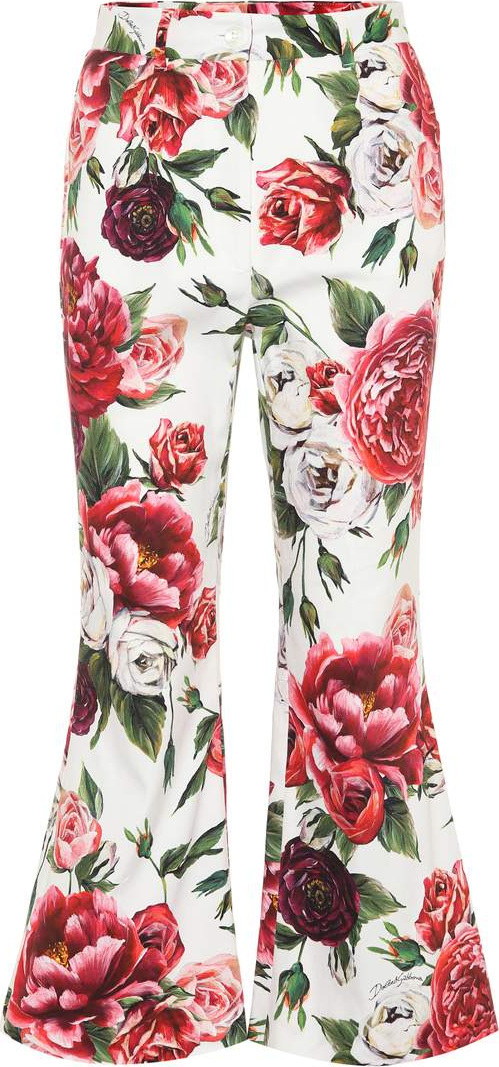Dolce & Gabbana Floral-printed stretch cotton pants