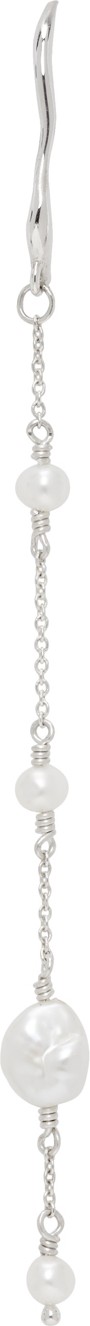 Faris Silver Single Pearl Aura Earring